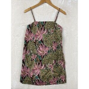 Madewell Goldie Mini Dress Womens 0 Floral Pockets 100% Linen Beach Summer